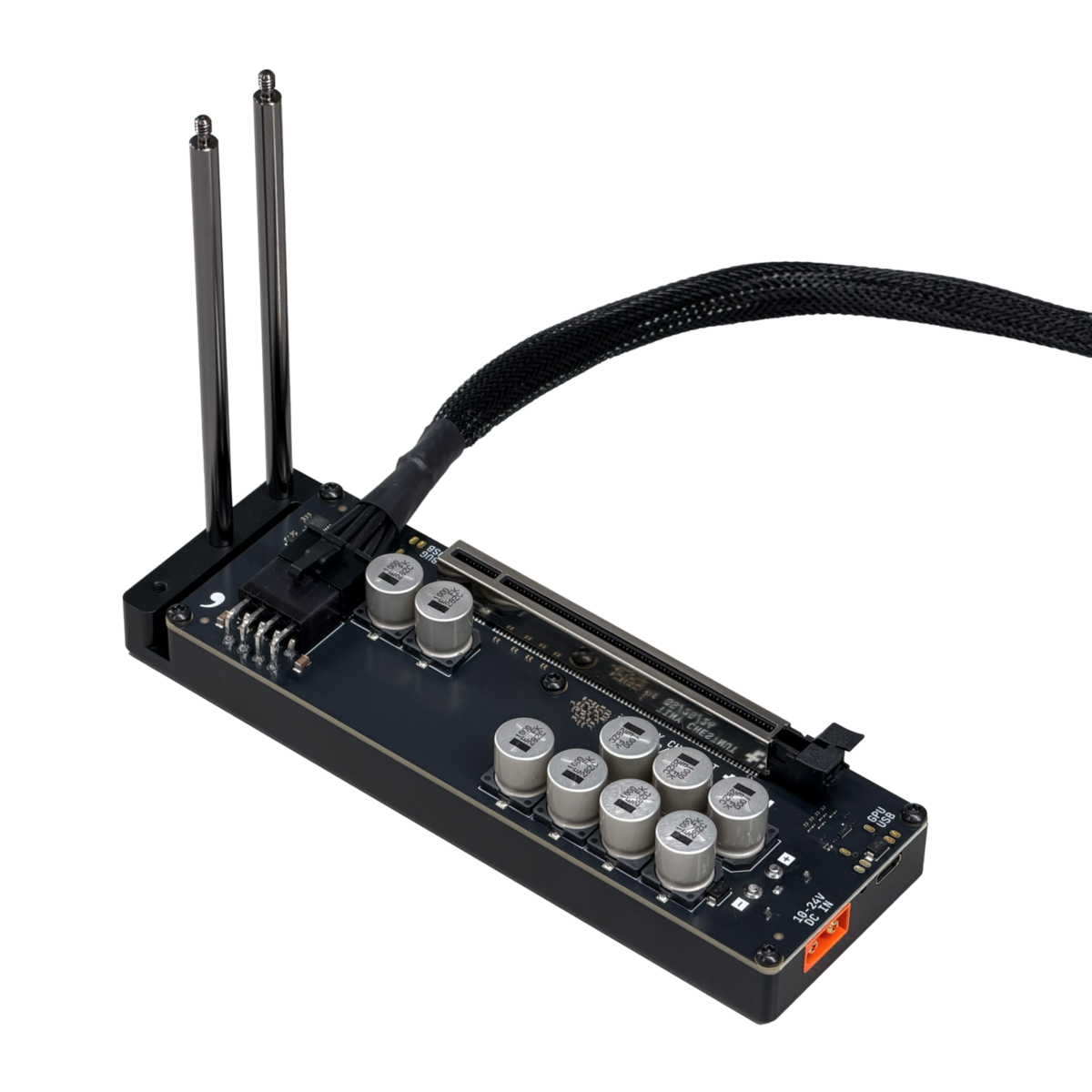 GPU power cable connected to chestnut